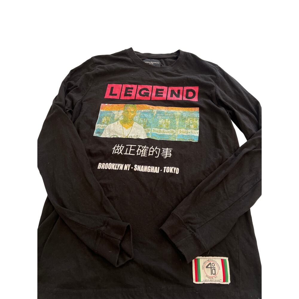 Vintage Defend Brooklyn Spike Lee 40 Acres A Mule LEGEND Long Sleeve Shirt Large